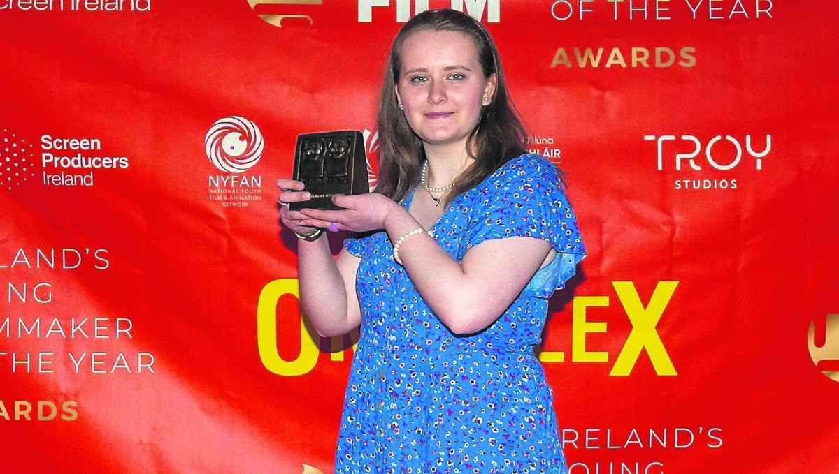  Nora Twomey with the Radharc Award at the Fresh Film Festival awards in Limerick - she won for her documentary, Devil May Care. Picture: Don Moloney