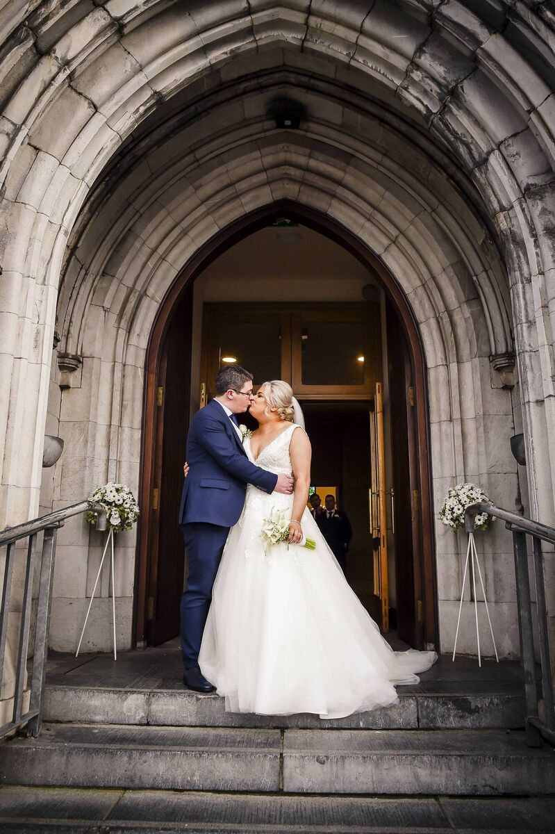 The couple were married at the North Cathedral. The couple were married at the North Cathedral.