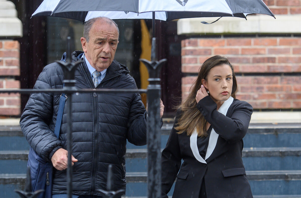  Claire Palmer-Panagiodis daughter of the late Paudie Palmer left the Cork Circuit Criminal Court on Anglesea with family solicitor Diarmuid O'Shea after Claire delivered a victim impact statement in court. Picture Dan Linehan