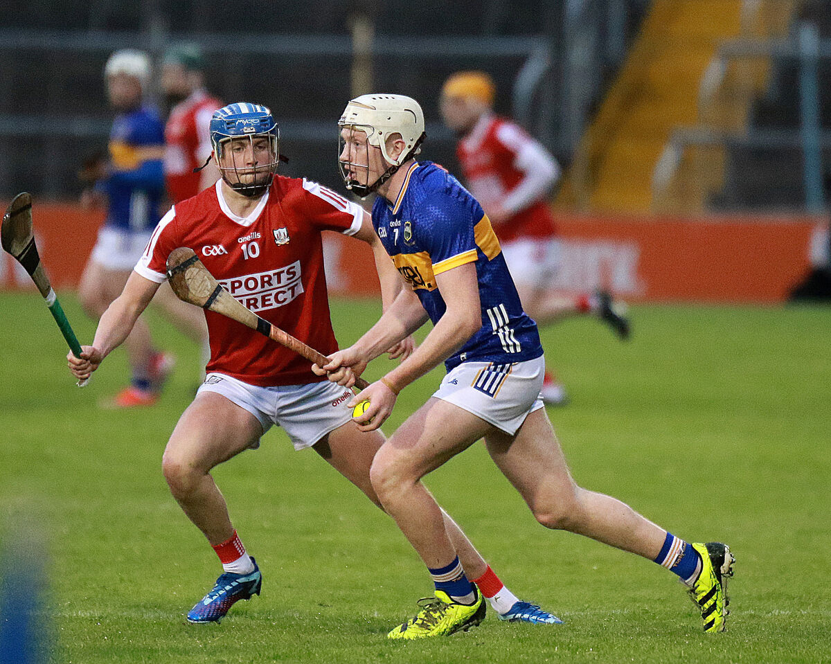  Jack Collins of Tipperary tries to get past Cork's Diarmuid Healy. Picture: Brendan Gleeson