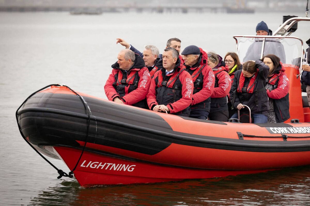 The Oireachtas Committee on Enterprise, Trade and Employment during their recent visit to the Port of Cork for a site tour of the Cork Container Terminal (CCT) in Ringaskiddy. The Port of Cork aims to play a key role in facilitating Ireland's future energy needs, as the only Irish port with planning permission in place to help facilitate the development of the Offshore Renewable Energy (ORE) sector. Pictured are Donal Crowley, Acting Chief Executive Officer of the Port of Cork Company, Conor Mowlds, Chief Commercial Officer, Brian Dooley, Business Development Support Manager, David Browne, Business Development Support Manager with members of the Oireachtas Committee on Enterprise, Trade and Employment including the Cathaoirleach Maurice Quinlivan T.D., Louise O'Reilly T.D., Matt Shanahan T.D., David Stanton T.D., Senator Risn Garvey, and Senator Paul Gavan.