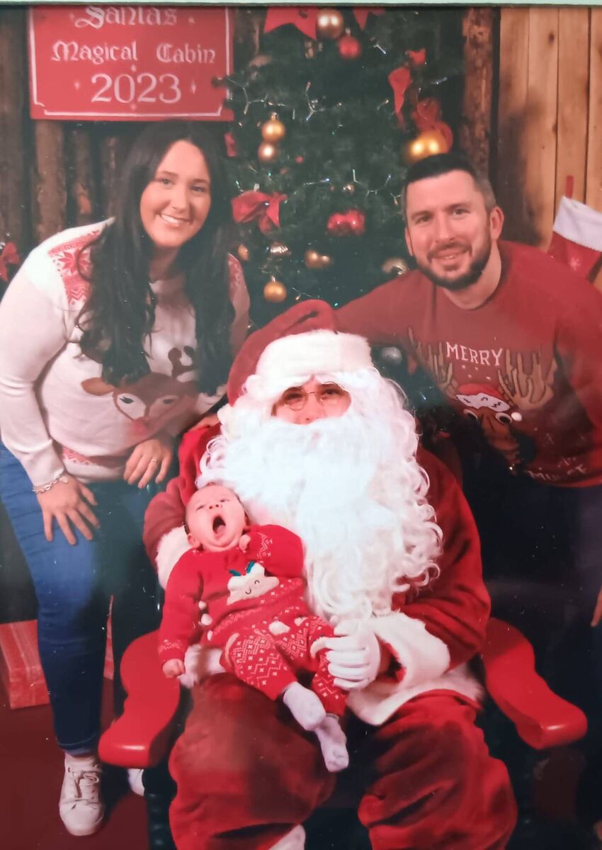 Luke McGrath and Niamh Kerrins-McGrath with son Culann and Santa! Luke McGrath and Niamh Kerrins-McGrath with son Culann and Santa!