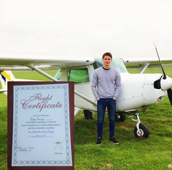 High flyer: Ryan Burge took to the skies to highlight his vendetta with Port Vale. High flyer: Ryan Burge took to the skies to highlight his vendetta with Port Vale.