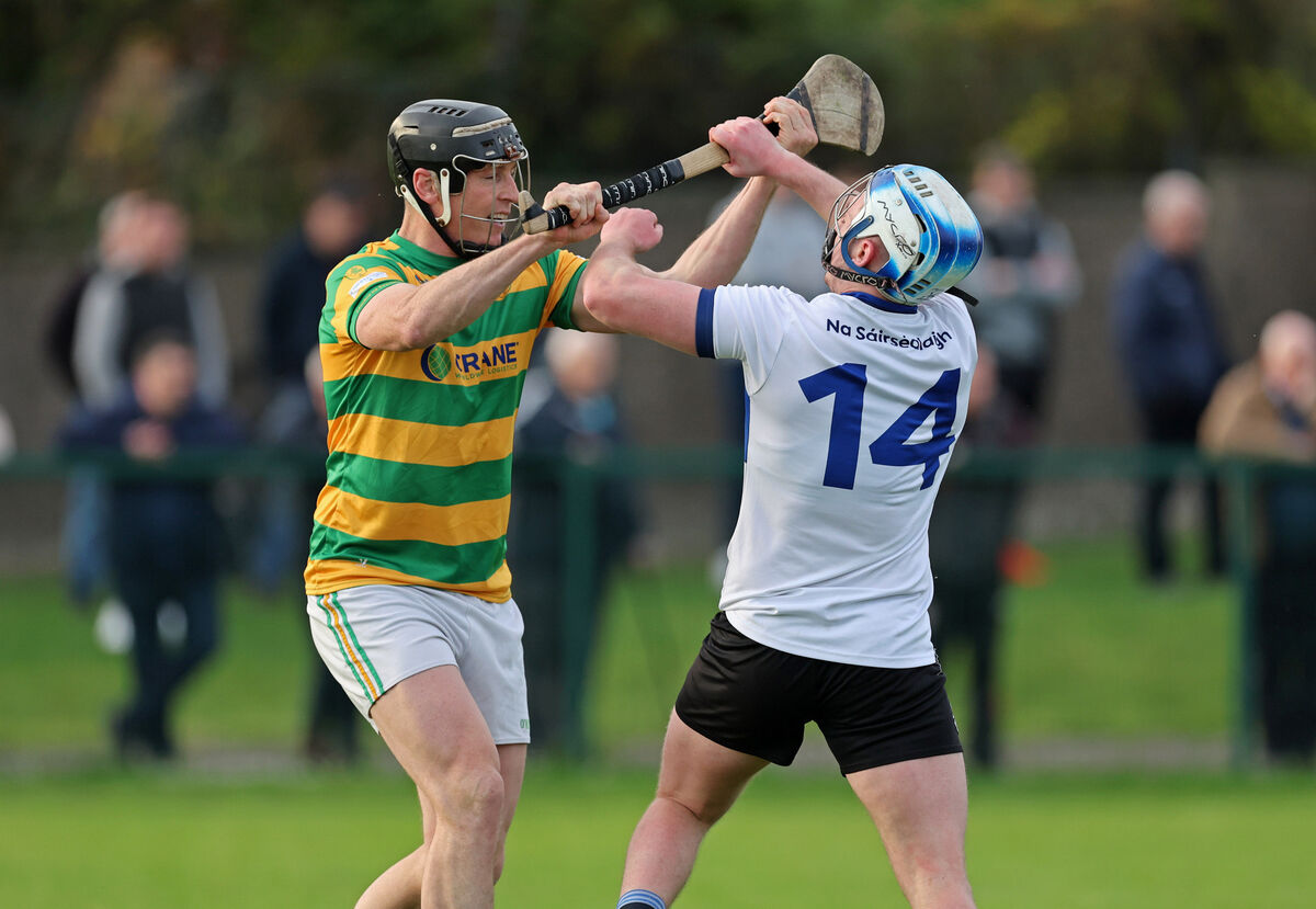 Gary Norberg, Blackrock, gets to know Liam Healy, Sarsfields. Gary Norberg, Blackrock, gets to know Liam Healy, Sarsfields.