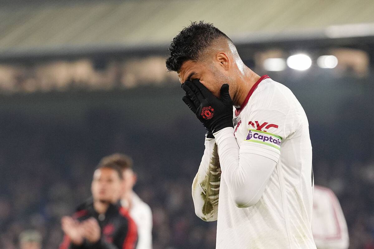 Manchester United's Casemiro reacts following the Premier League match at Selhurst Park, London. Picture: Zac Goodwin/PA Wire
