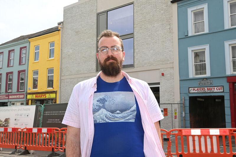  Mike Ryan, artistic director at The Briery Gap, Macroom- The town is gearing up in support of Bambi Thug who will be representing Ireland in the final of the Eurovision Song Contest on Saturday night. The town of Macroom is planning an outdoor 'watch party' in the town square from 7pm on Saturday night . Pic Larry Cummins