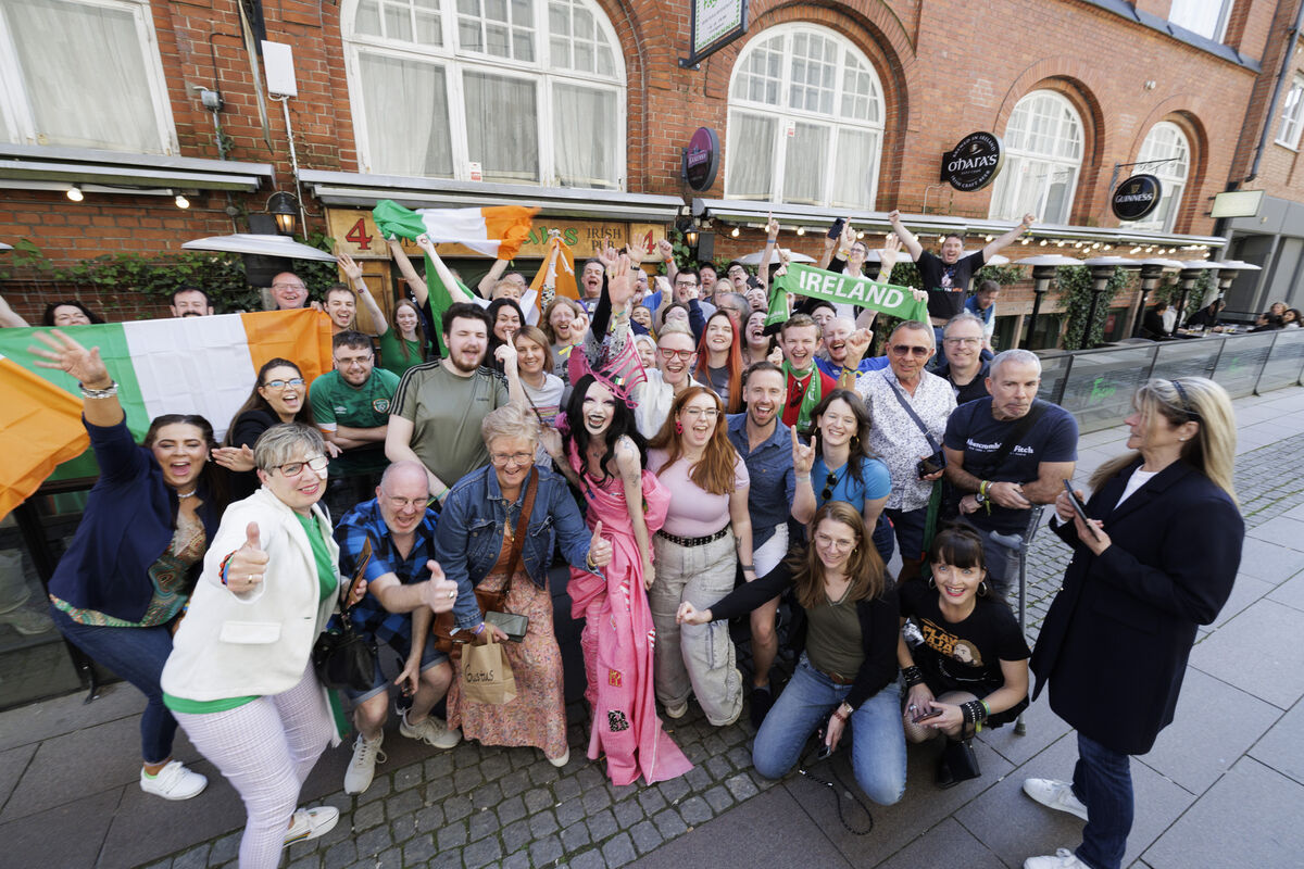 Bambie Thug pictured with fans outside Fagan's Irish Bar in Malmo. Picture Andres Poveda Bambie Thug pictured with fans outside Fagan's Irish Bar in Malmo. Picture Andres Poveda