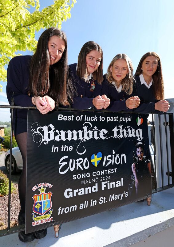  Clodagh McDonagh, Lily Murphy, Ava Roynane, Laura O'Sullivan all 6th year pupils. Picture: Jim Coughlan.