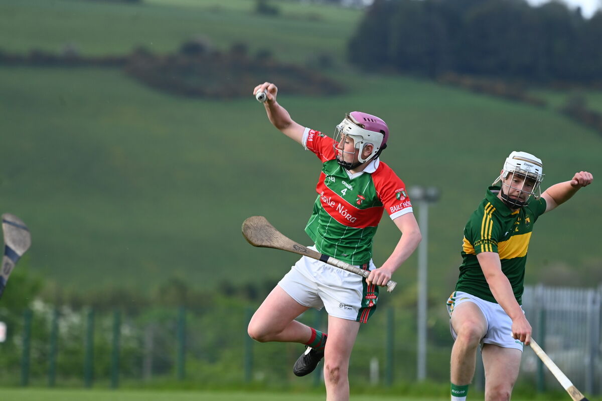 James O'Sullivan, Ballinora, in action against Cloghduv at Ovens. Picture: Larry Cummins 