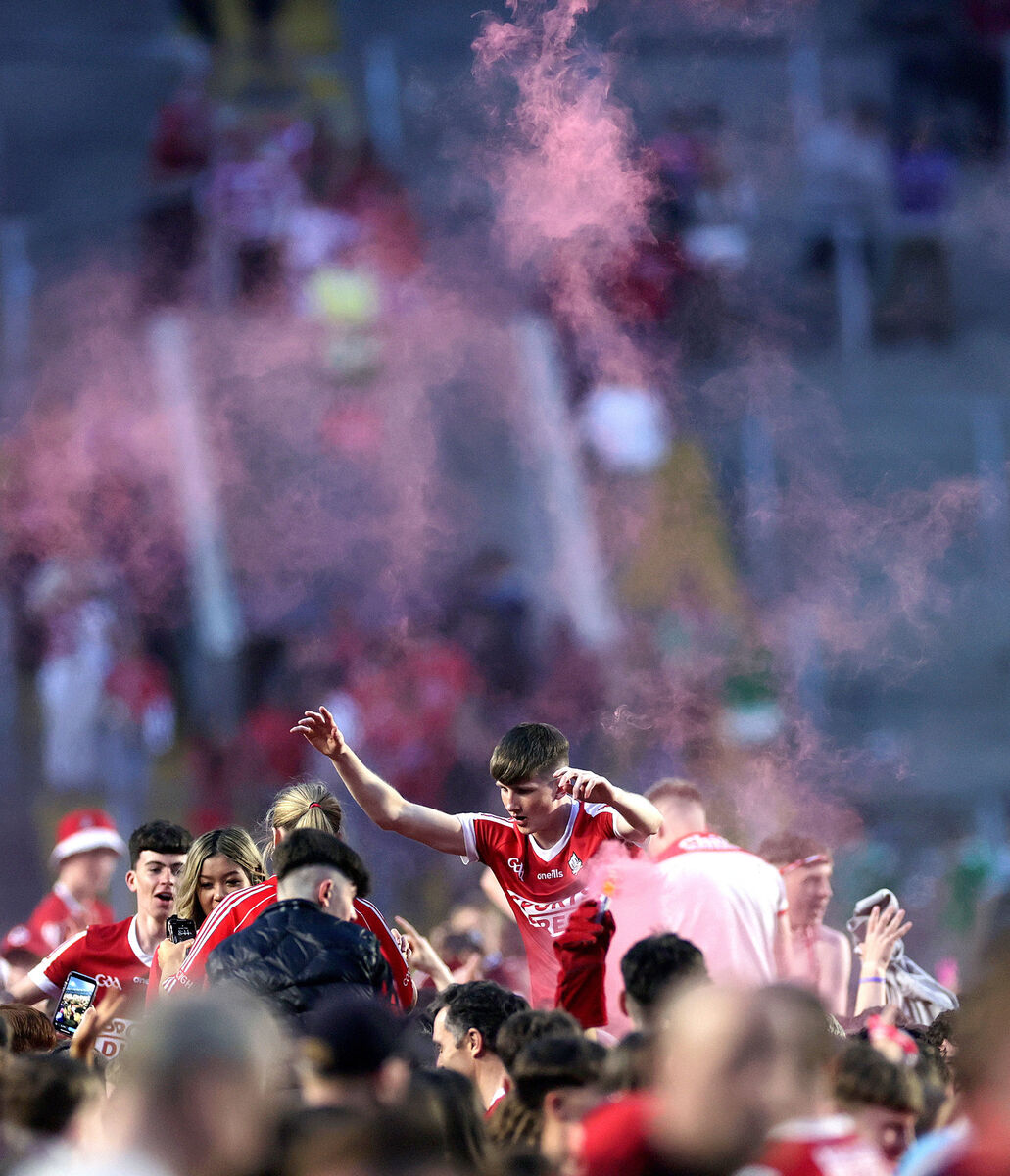 Cork fans celebrate the win. Picture: INPHO/Laszlo Geczo Cork fans celebrate the win. Picture: INPHO/Laszlo Geczo