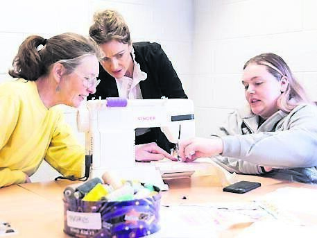 Art and textile teacher Jenny Monks with Mary Corkery, Cork and Abi Hegarty, Ballincollig, at a creative sewing class in Cork College of Further Education for the Cork Lifelong Learning Festival. Art and textile teacher Jenny Monks with Mary Corkery, Cork and Abi Hegarty, Ballincollig, at a creative sewing class in Cork College of Further Education for the Cork Lifelong Learning Festival.
