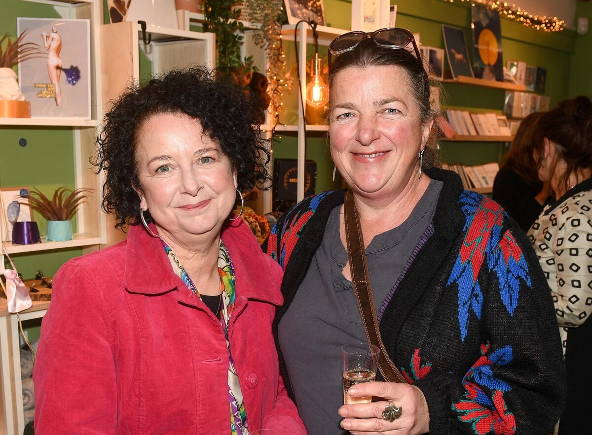  Moira Jenkins and Nickie Dowd, supporting the launch of Curry, Chaos and Love by Cork author Elizabeth O'Brien, at Snout in Ballincollig. Picture: David Keane.