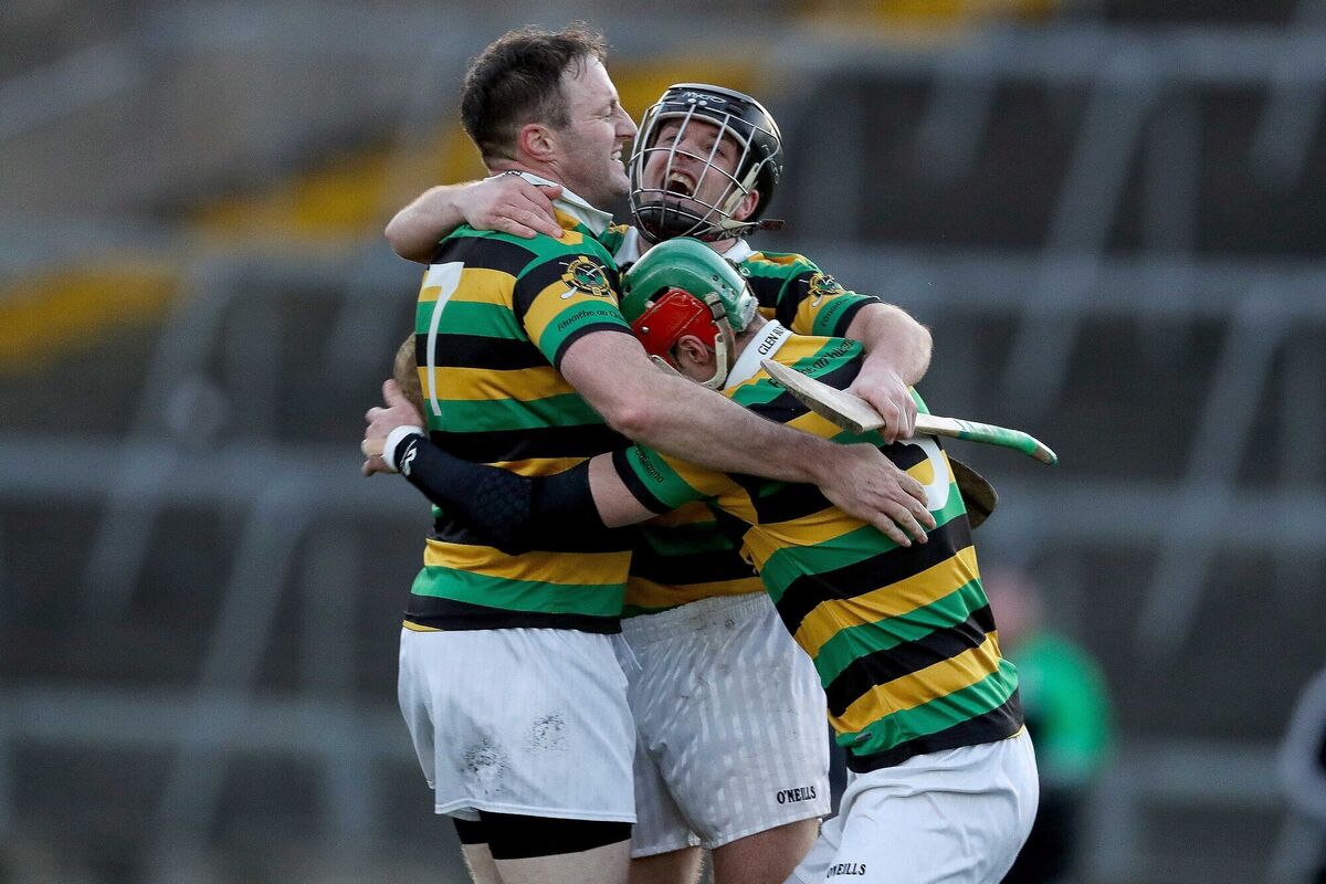 Glen Rovers’ Graham Callanan, David Busteed and Stephen McDonnell after beating Patrickswell. Picture: INPHO/Tommy Dickson