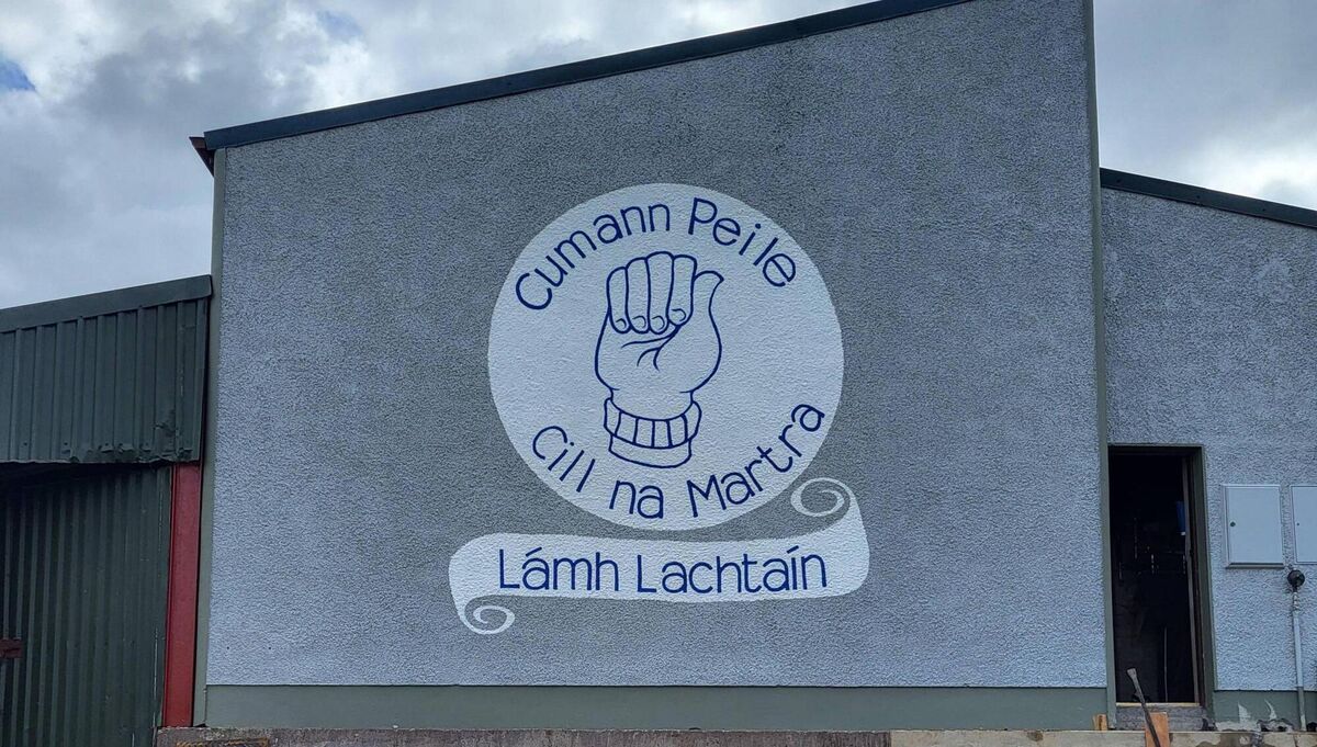 Cill na Martra's crest painted onto the clubhouse. 