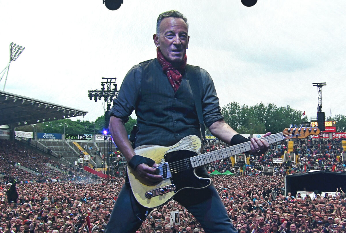 Bruce Springsteen as seen on the big screen in concert at SuperValu Páirc Uí Chaoimh, Cork. Picture: Eddie O'Hare