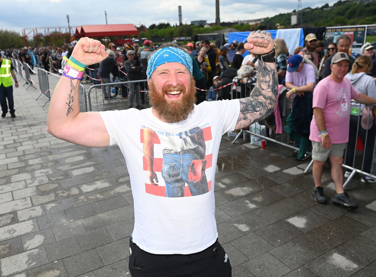 Chris 'Coup' Couper from Watford at the Bruce Springsteen concert at SuperValu Páirc Uí Chaoimh, Cork. Picture: Eddie O'Hare