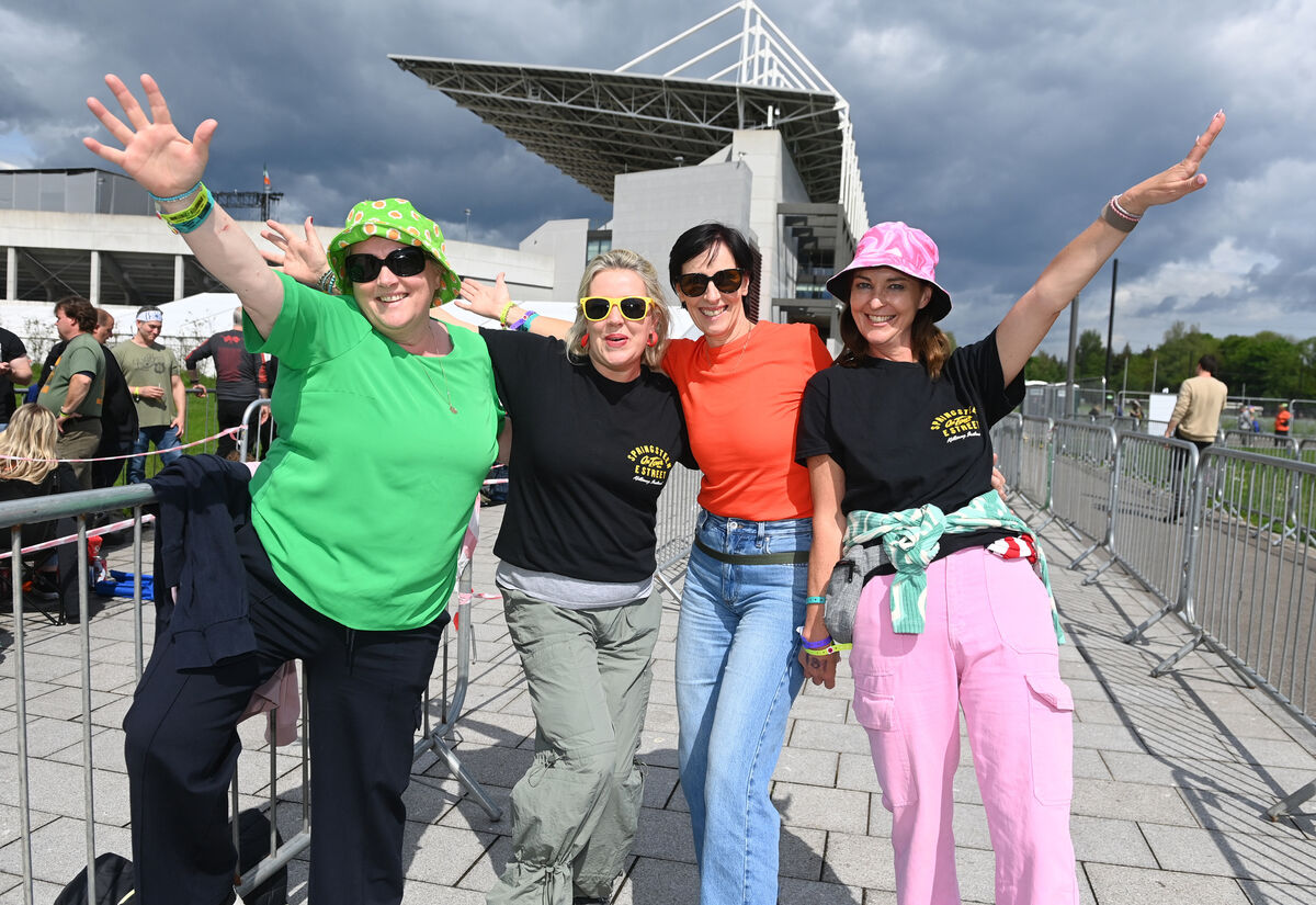 Four sisters Concepta, Aishling, Caroline and Catherine Gillick from Cavan at the Bruce Springsteen concert. Picture: Eddie O'Hare