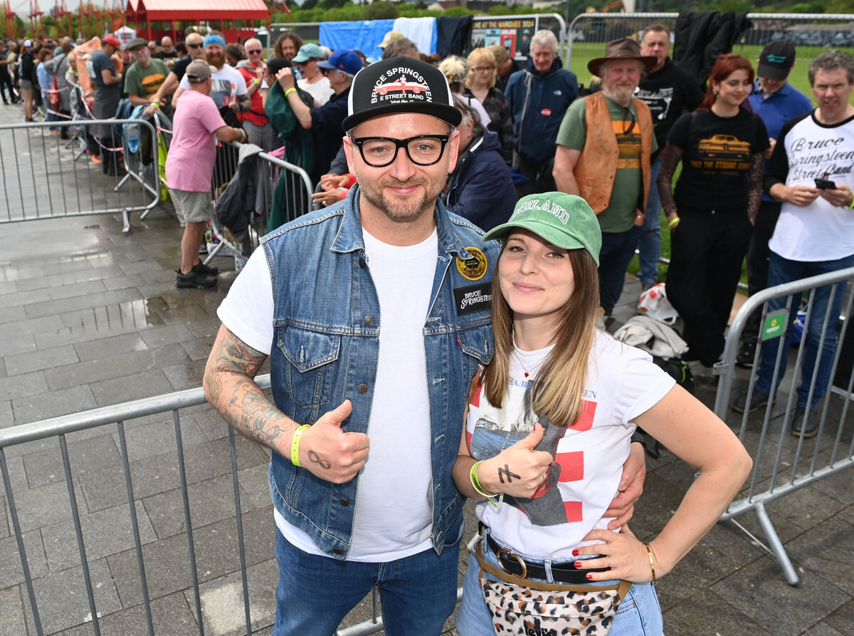 Jan Possekel and Karen McGuffie from Germany at the Bruce Springsteen concert. Picture: Eddie O'Hare