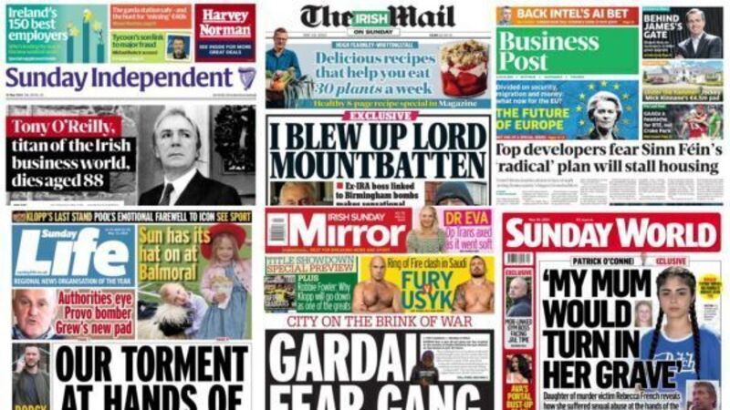 What the papers say: Sunday's front pages