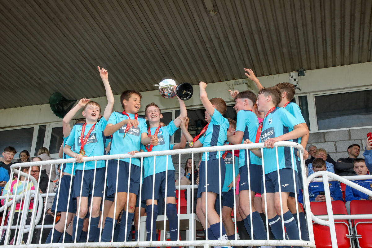 Avondale United celebrate after they won the U13 Cork Schoolboys League local cup final against Corinthian Boys that was played at Turner's Cross, Cork. - Picture: David Creedon