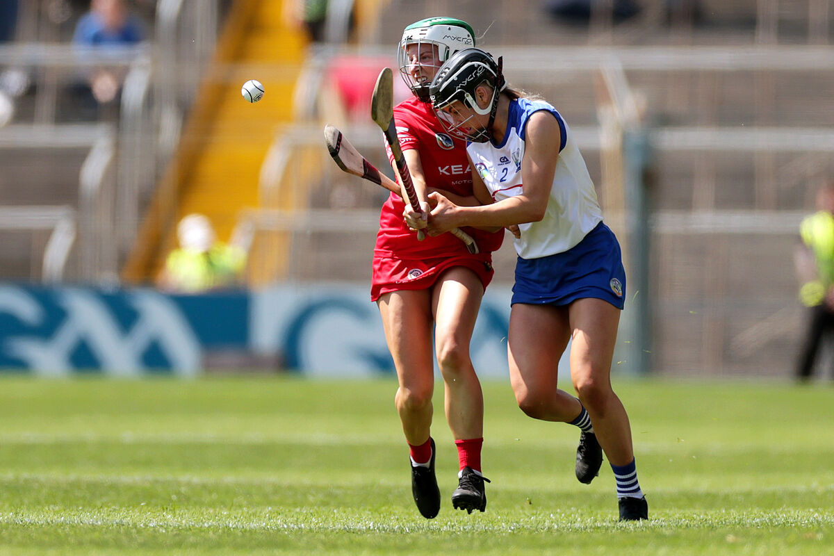 Munster Senior Camogie Championship Final, FBD Semple Stadium: Cork's Izzy O'Regan and Keeley Corbett Barry of Waterford