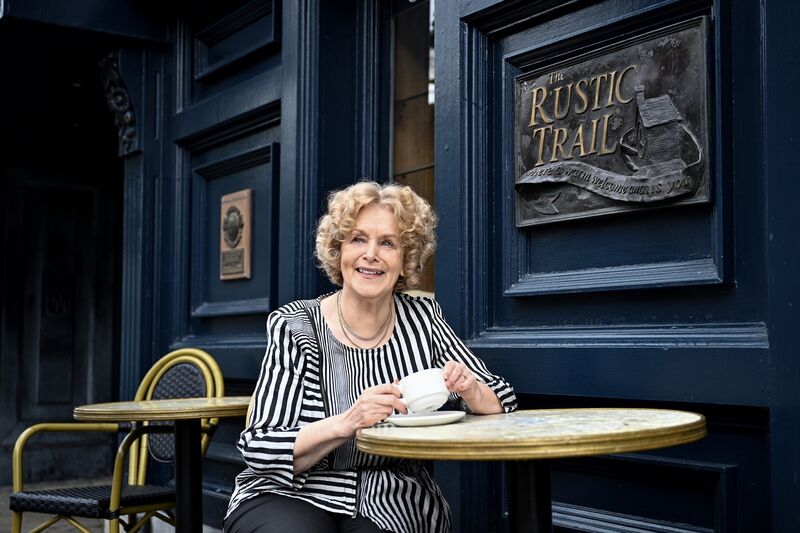 Mai Rafferty pictured outside the Hibernian Hotel in Mallow where she has lived since the death of her beloved husband Peter last year. Picture Chani Anderson