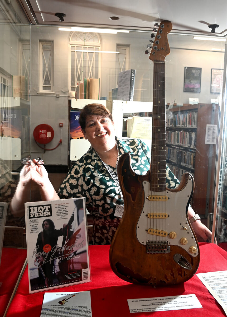 Margaret at the Rory Gallagher music library at the Cork City library. Picture; Eddie O'Hare