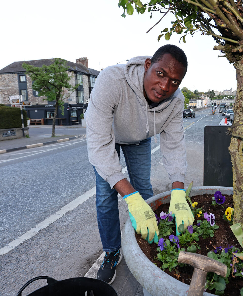  Carlos Buhendwa, member of Fermoy Tidy Towns. Picture: Jim Coughlan.