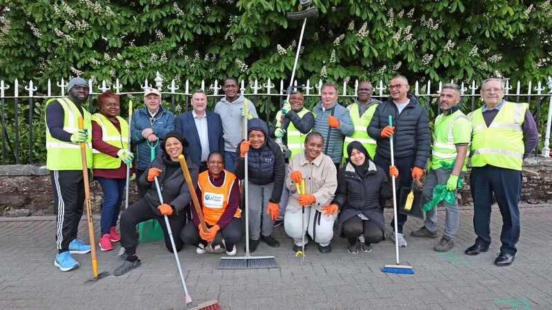 'I have no doubt they'll make great friends': New arrivals lend helping hands to clean up Fermoy town 