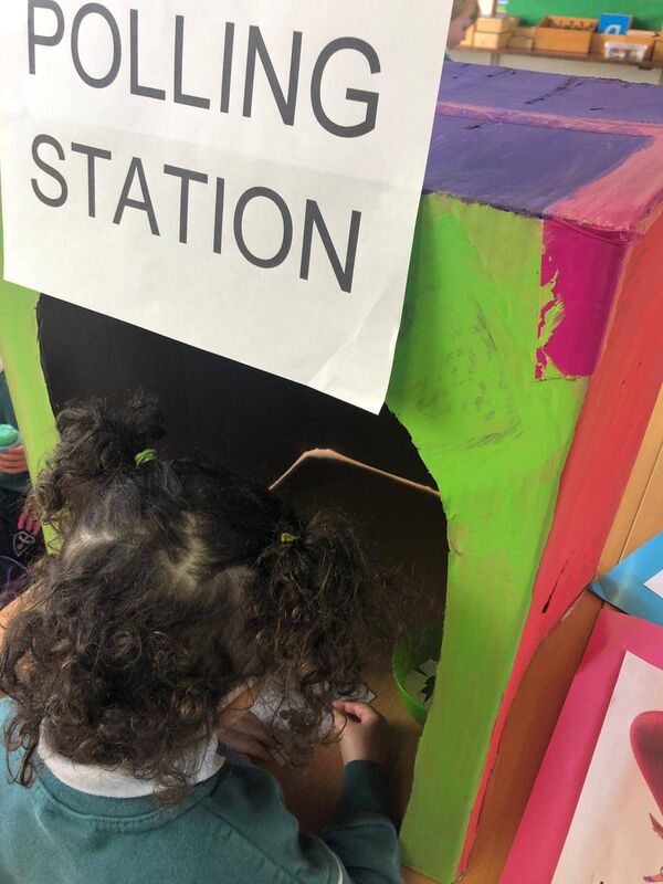 Teachers in Scoil An Spioraid Naoimh montessori wanted to do something to help the children understand why there are so many election posters hanging up in the community, so students will be voting next weel for their favourite TV character, with a list that includes Peppa Pig, a minion and Bluey.