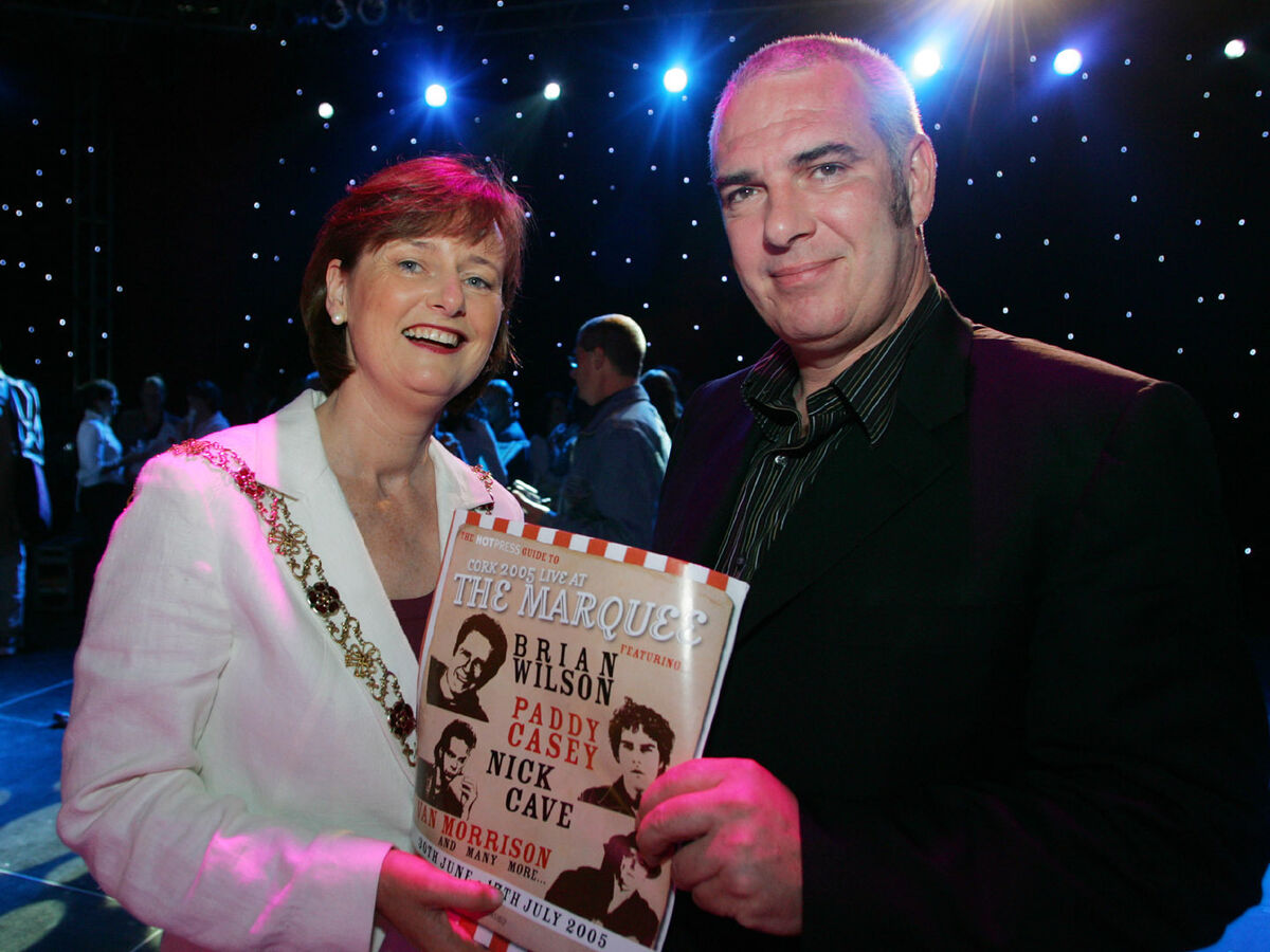 Pictured in 2005: Then Lord Mayor of Cork Deirdre Clune and Peter Aiken of Aiken Promotions at the press launch of Live at the Marquee. Picture: Neil Danton. Pictured in 2005: Then Lord Mayor of Cork Deirdre Clune and Peter Aiken of Aiken Promotions at the press launch of Live at the Marquee. Picture: Neil Danton.