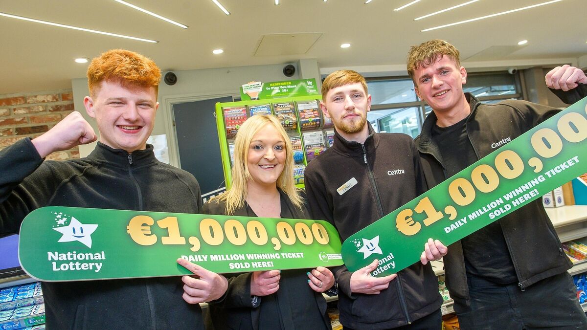 Cork store that sold €1 million ticket celebrating third big Lotto win