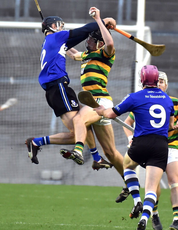 Glen Rovers' Eoin Downey makes an incredible catch from Sarsfields' Luke Hackett. Picture: Eddie O'Hare