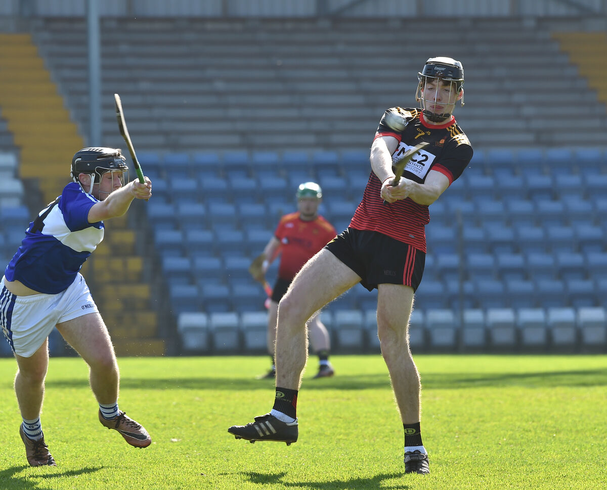 Eoin Downey getting a fine ball away in the Dr. O'Callaghan Cup final with CBCl. Picture: Dan Linehan Eoin Downey getting a fine ball away in the Dr. O'Callaghan Cup final with CBCl. Picture: Dan Linehan
