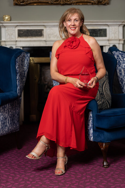 Winner of Emerging New Businesswoman Dara O’Shea, RHEA at the Network Ireland Cork Branch, Businesswoman of the Year Awards 2024 in the Vienna Woods Hotel.