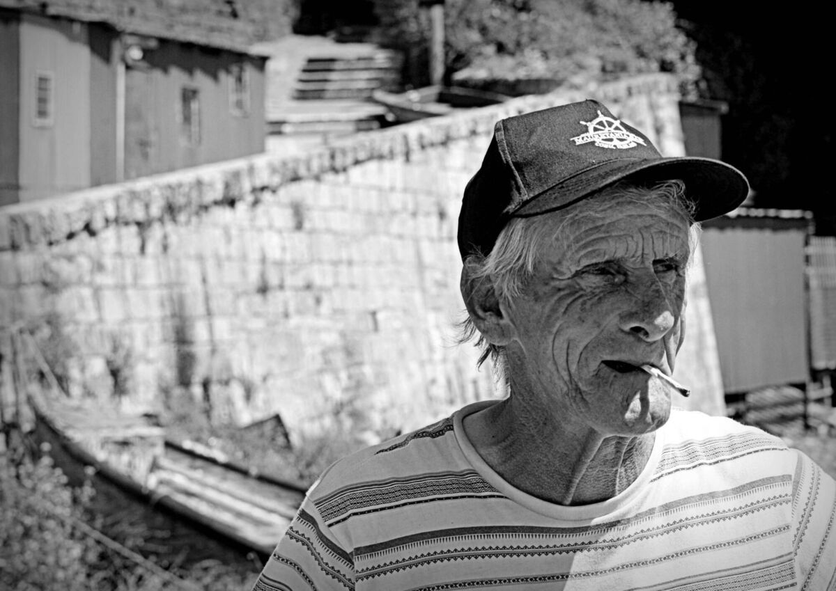 This photograph showsSammy Cronin. "Seasoned fisherman and captivating storyteller. A mine of information about the town, it's characters and it's past. His shed at the East Camber was once a morgue for those who perished at sea," Mr Mackessy said. This photograph showsSammy Cronin. "Seasoned fisherman and captivating storyteller. A mine of information about the town, it's characters and it's past. His shed at the East Camber was once a morgue for those who perished at sea," Mr Mackessy said.