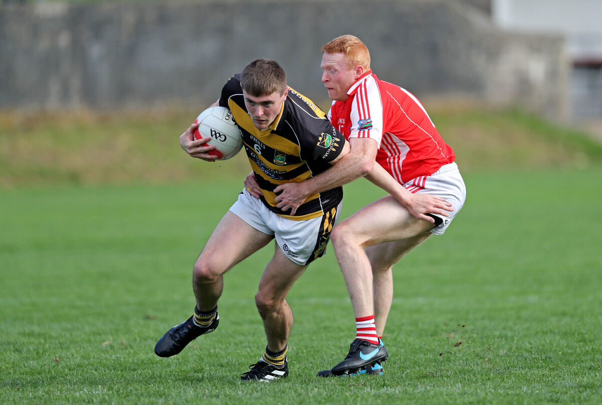 Avondhu's Brian Guerin under pressure from Seán Terry O'Sullivan of Beara two years ago. Picture: Jim Coughlan Avondhu's Brian Guerin under pressure from Seán Terry O'Sullivan of Beara two years ago. Picture: Jim Coughlan