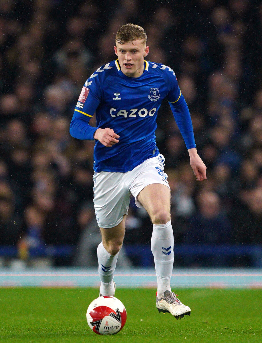 Everton's Jarrad Branthwaite during the Emirates FA Cup fifth round match at Goodison Park, Liverpool.