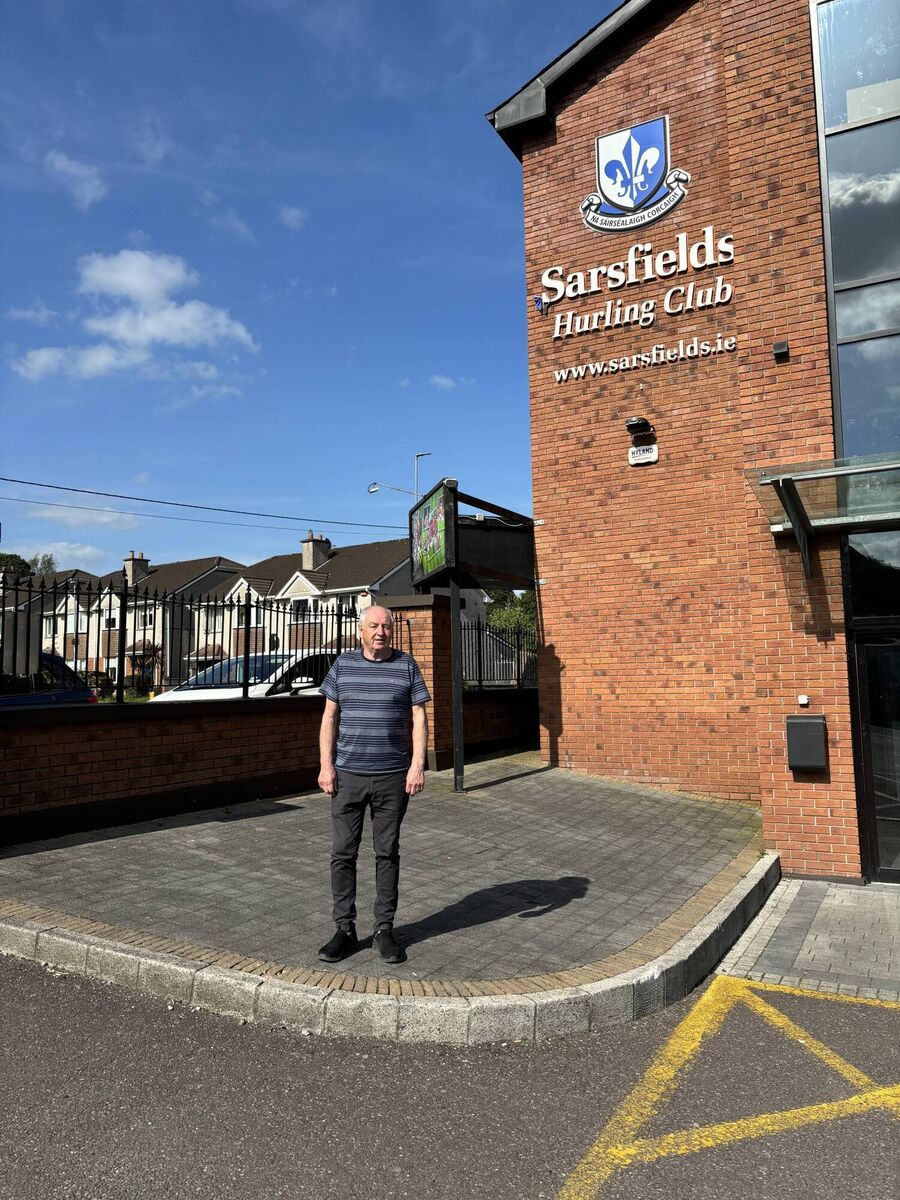 Seanie Farrell a lifelong friend of the late Teddy McCarthy picture outside the Sarsfields club at Riverstown. Seanie Farrell a lifelong friend of the late Teddy McCarthy picture outside the Sarsfields club at Riverstown.