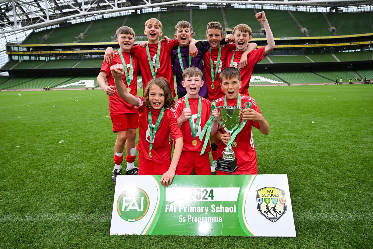 Beaumont with the cup at Aviva Stadium. Picture: Stephen McCarthy/Sportsfile