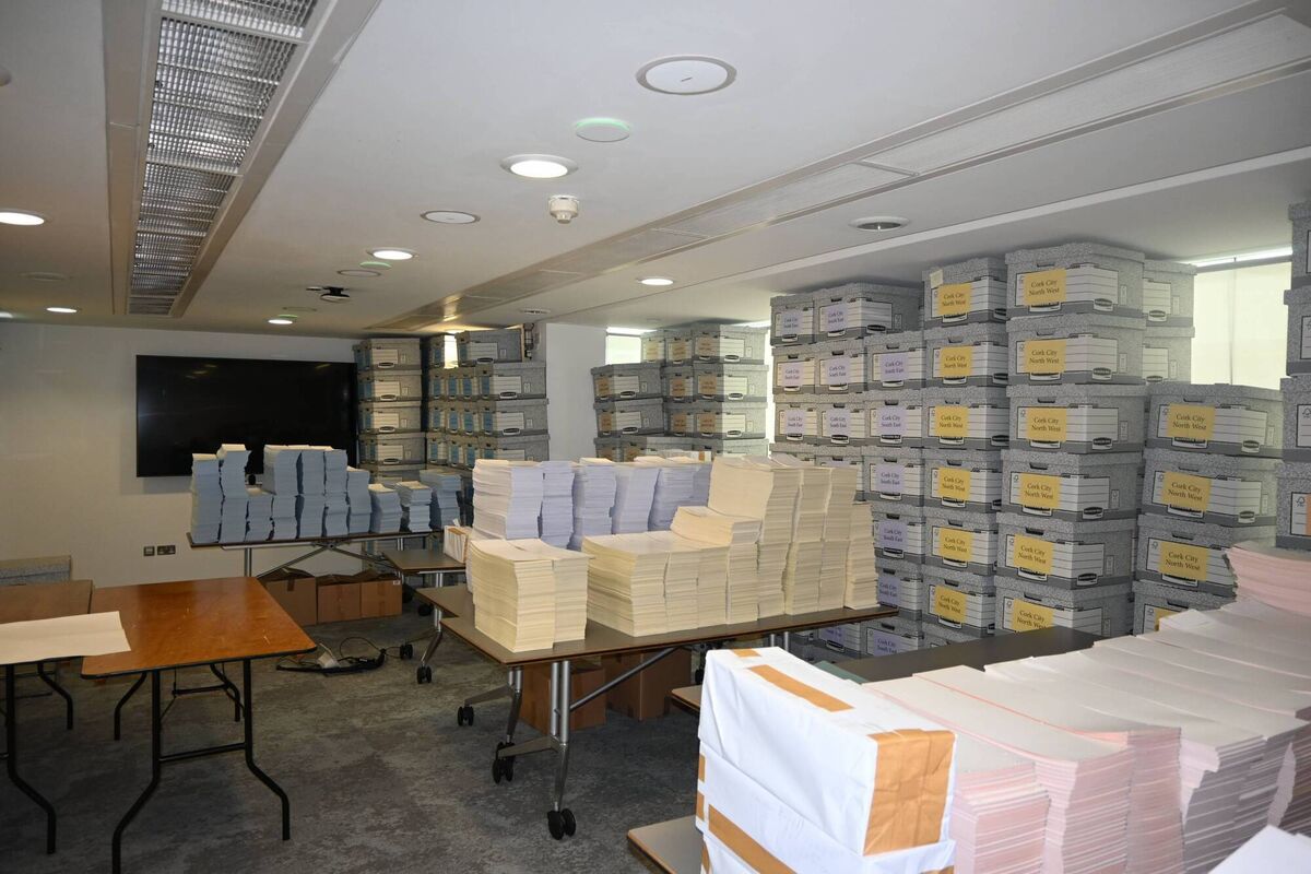 Ballot papers at City Hall before they were posted out. Photo: Cork City Council