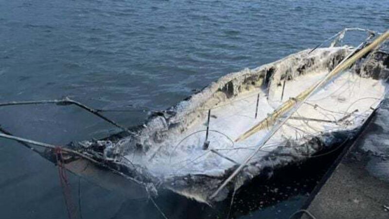 Three arrested after boat burned out amid row over Tricolour flag Three arrested after boat burned out amid row over Tricolour flag