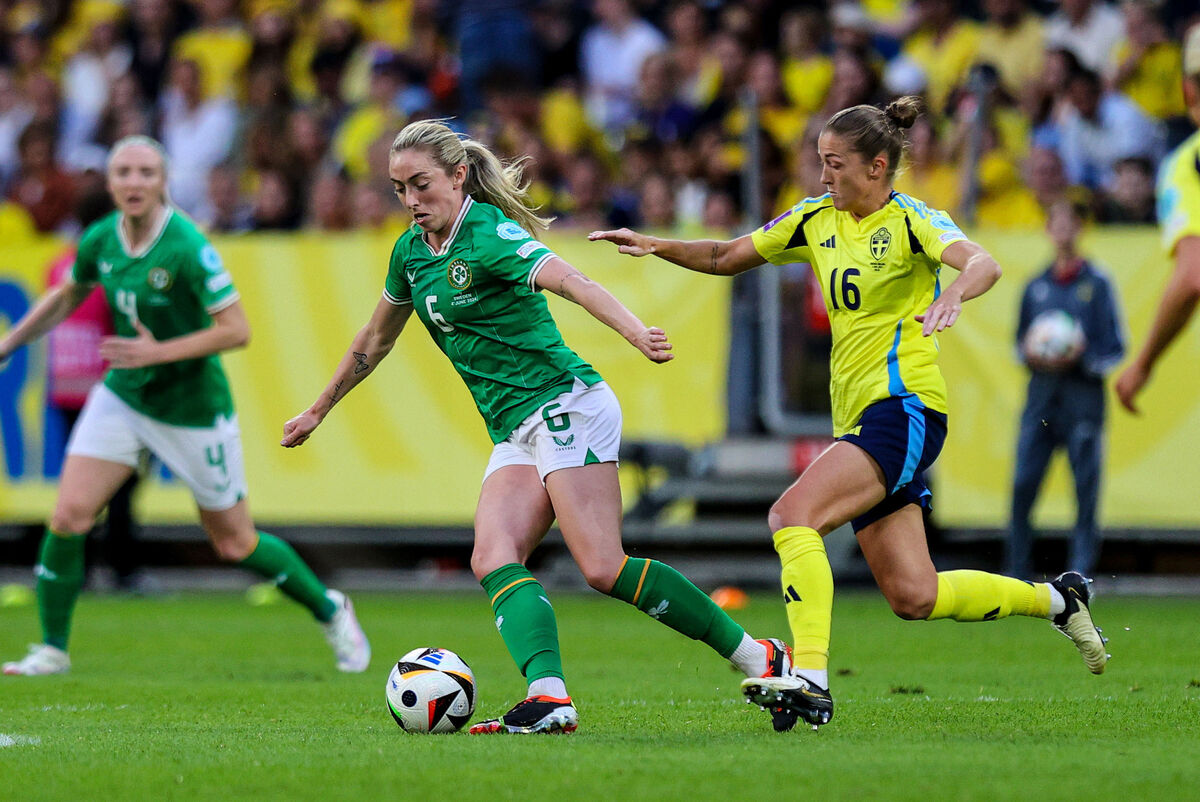 Ireland's Megan Connolly and Sweden's Filippa Angeldal 