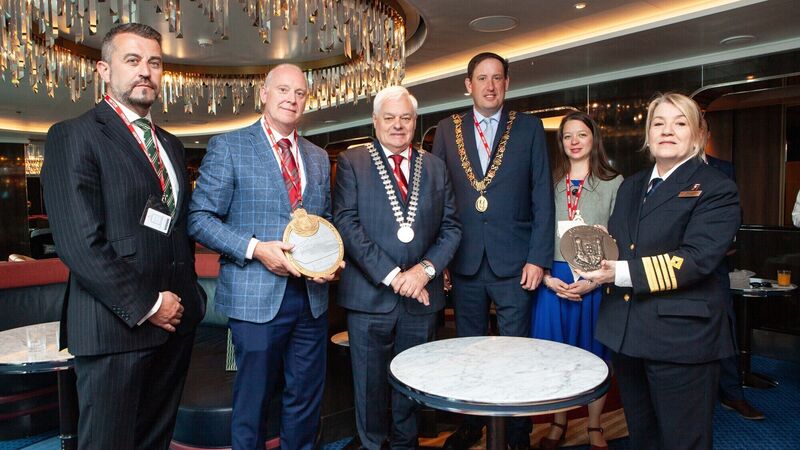 ‘A momentous occasion’: World’s newest cruise ship docks in Cork