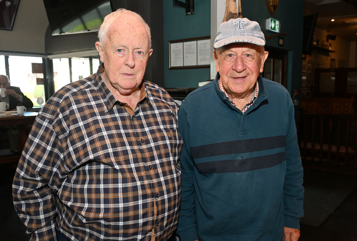  Jim Healy and Terry Hassett at the Blackrock Hurling Club monthly coffee morning. Picture: Dan Linehan