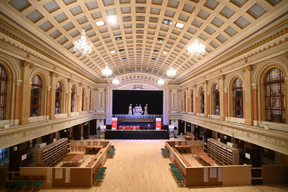 Cork City Hall is setup and ready for use as a count centre for the local elections. Ballot Boxes will be opened at Nemo Rangers and local and European ballot papers will be separated. Papers for counting at City Hall will be transferred under Garda escort. Pic: Larry Cummins Cork City Hall is setup and ready for use as a count centre for the local elections. Ballot Boxes will be opened at Nemo Rangers and local and European ballot papers will be separated. Papers for counting at City Hall will be transferred under Garda escort. Pic: Larry Cummins