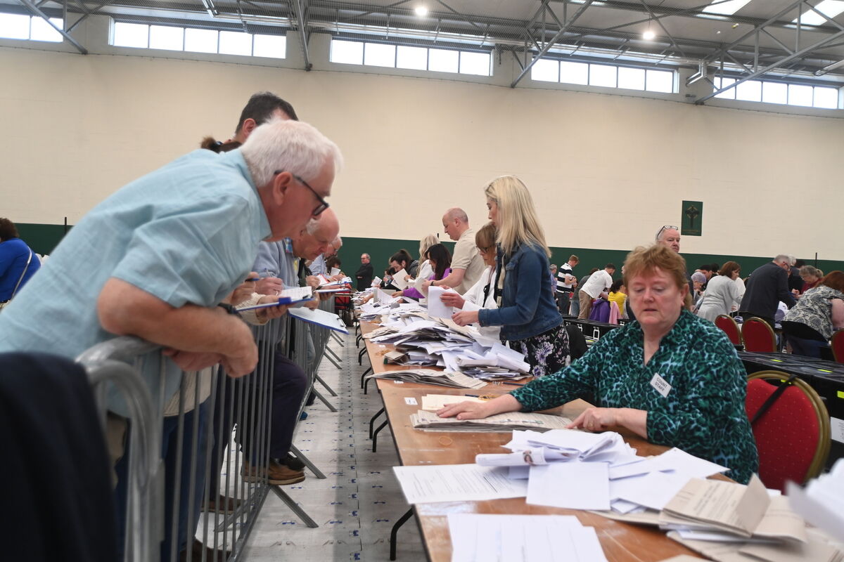 Opening of the ballot boxes at 9am on Saturday morning at Nemo Rangers GAA. Pic Larry Cummins 