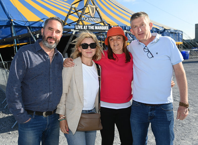 Kevin Long and Aising Murphy, Blarney amd Trish Mansfield and Craig Flanagan, Carrigtowhill at the Damien Dempsey concert Live At The Marquee. Picture: Eddie O'Hare