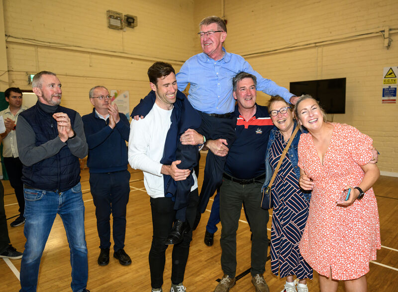  Ian Doyle, Fianna Fáil elected on the eight count for the Kanturk electoral area at the count centre, Mallow, Co Cork. Picture Dan Linehan