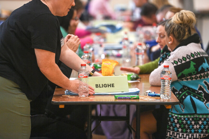  Counting the votes for Derek Bligh ( IF ) at the count centre, Mallow, Co Cork. Picture Dan Linehan